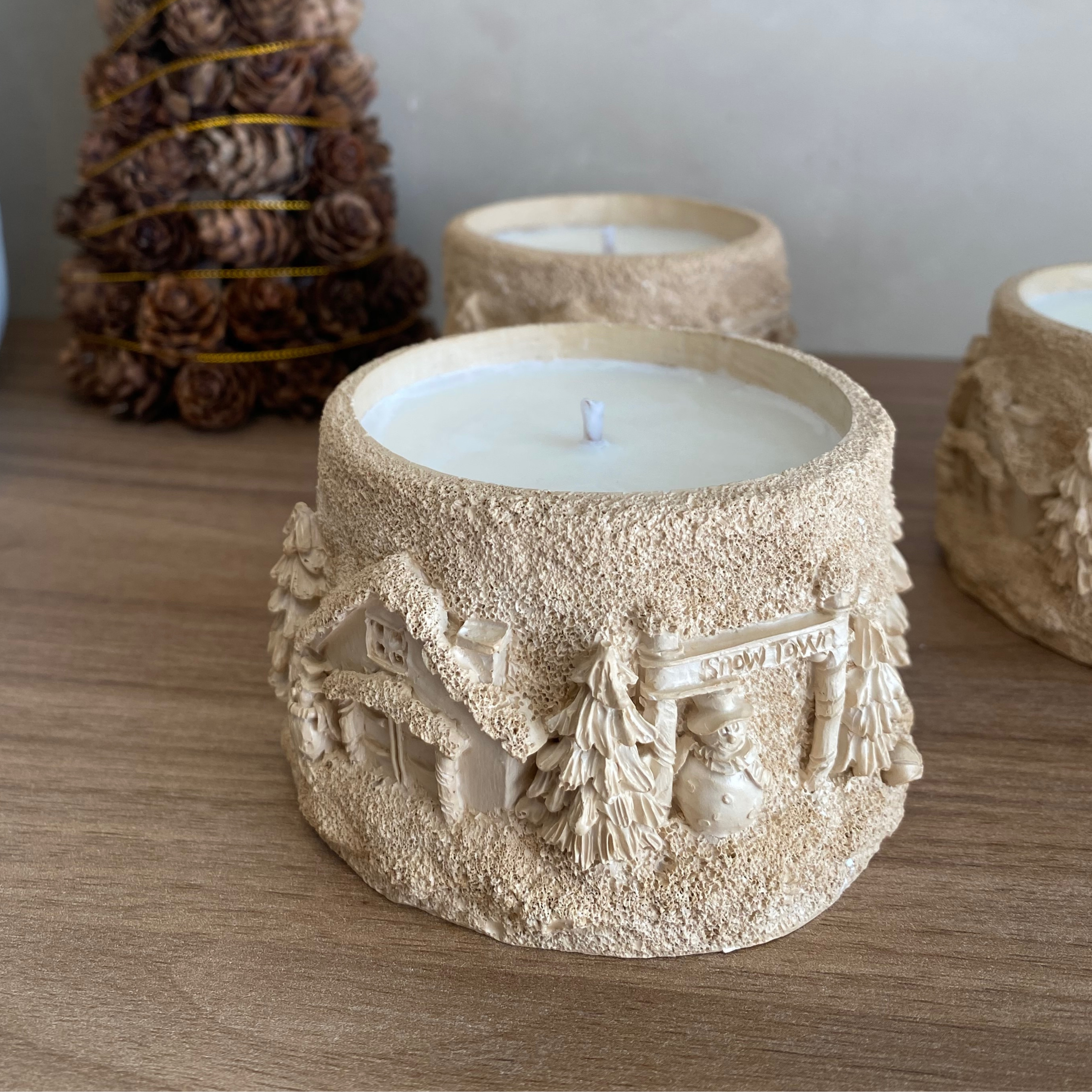 VELAS EN VASO NAVIDAD