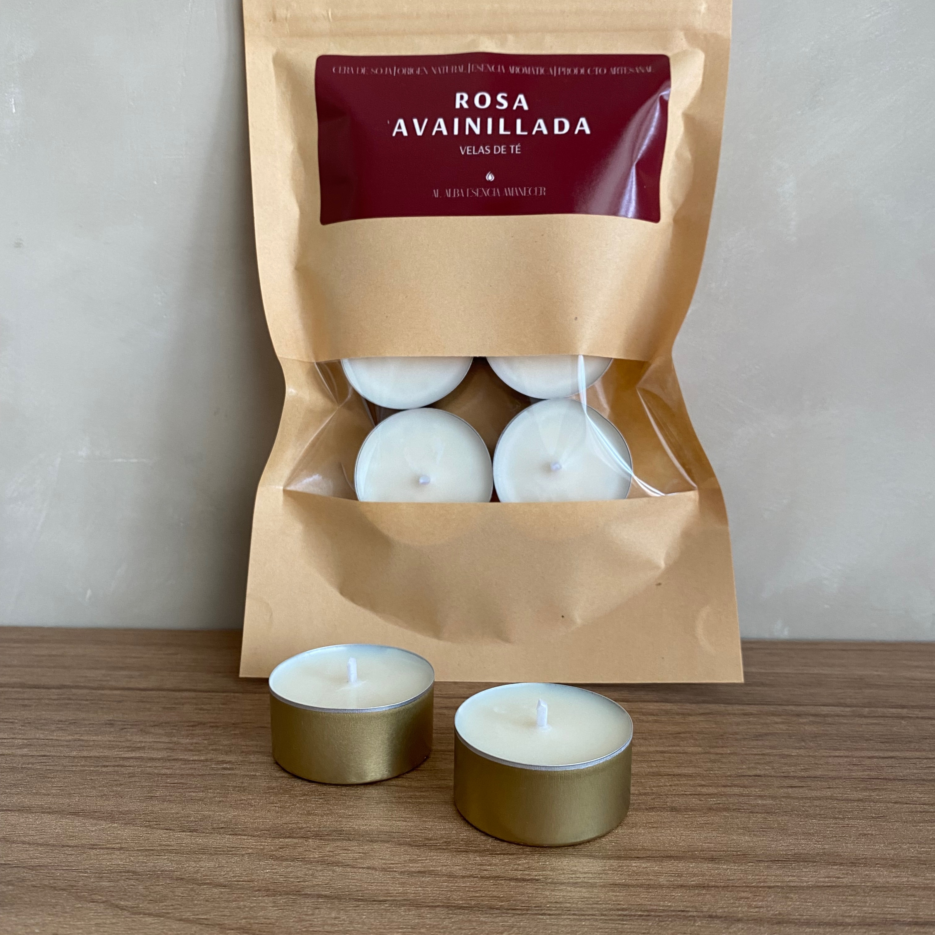 VELAS DE TÉ ROSA AVAINILLADA