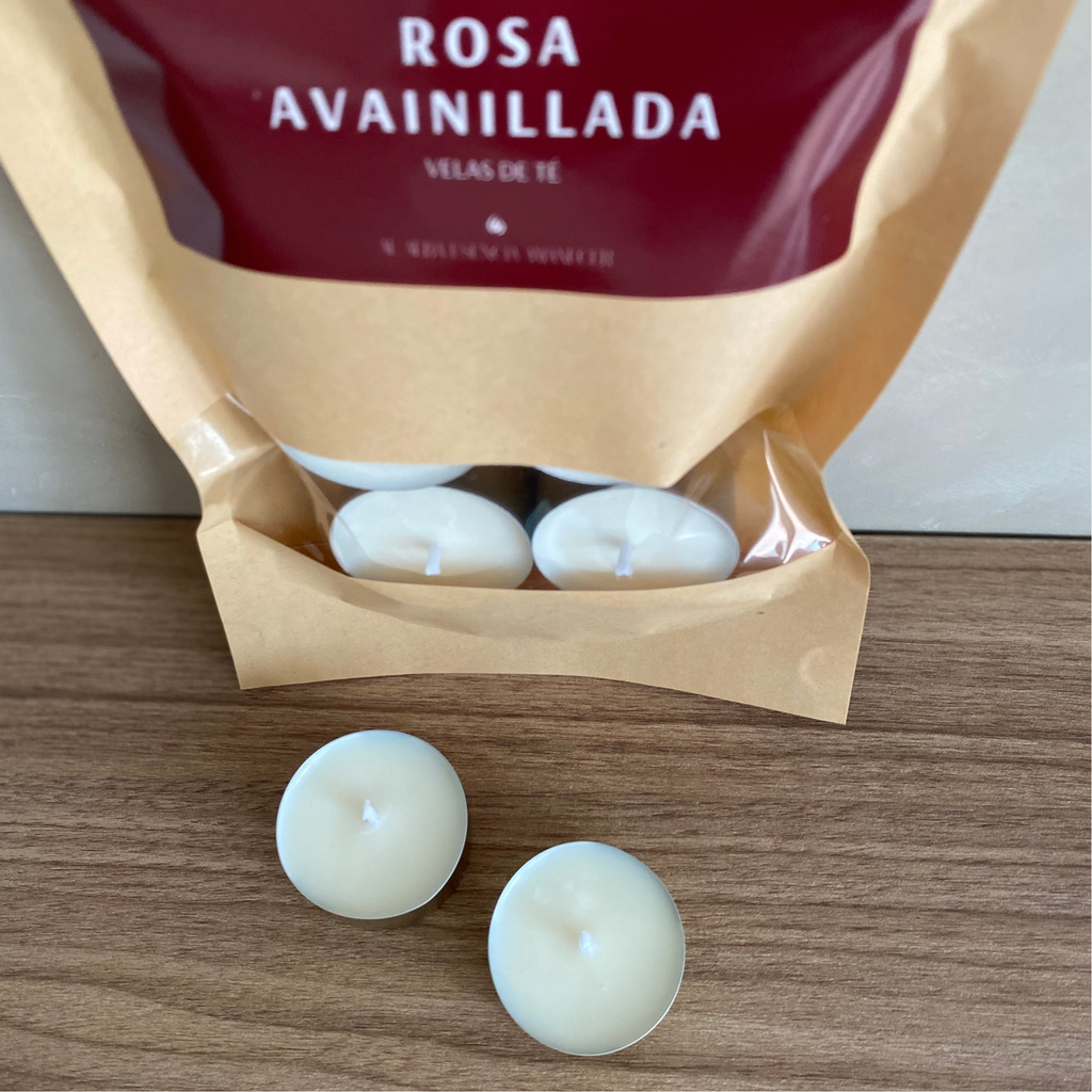 VELAS DE TÉ ROSA AVAINILLADA